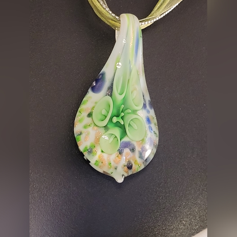 Neon green tear drop
